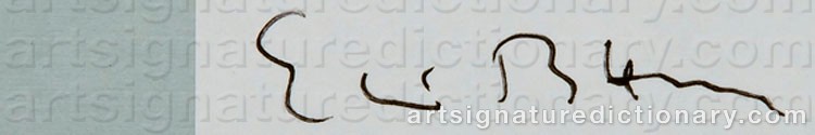 Authentic signature by Elina BROTHERUS on Painting/Watercolour artwork