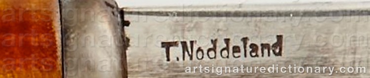 Authentic signature by Tore NODDELAND on Other artwork