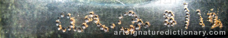 Authentic signature by Birgitta ARA on  artwork