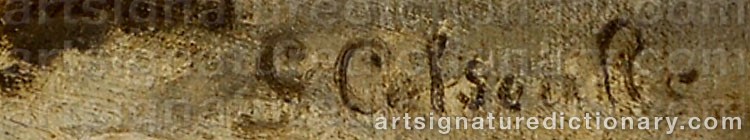 Authentic signature by Gustave COLSOULLE on  artwork