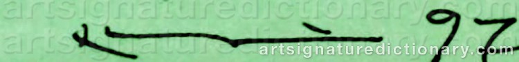 Authentic signature by Yoshitomo NARA on  artwork