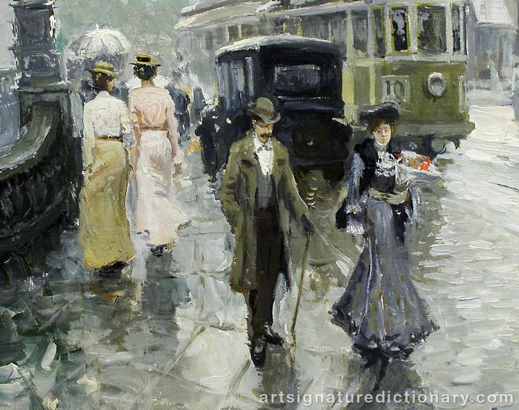 Close-up details showing Paul FISCHER signature forgery characteristics