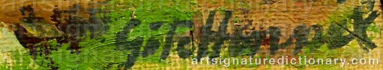 Authentic signature by Göte HENNIX on  artwork