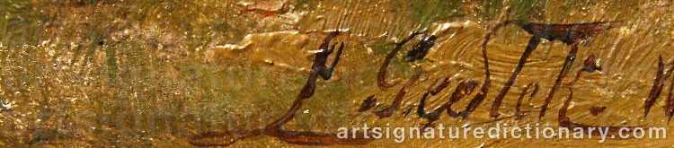 Authentic signature by Ludwig GEDLEK on Painting/Watercolour artwork