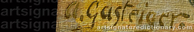 Authentic signature by Anna GASTEIGER on  artwork