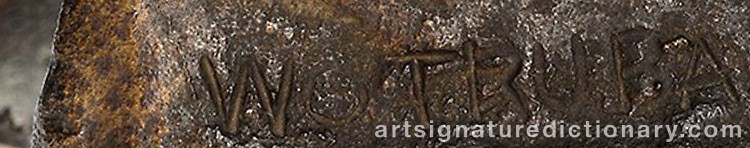 Authentic signature by Fritz WOTRUBA on  artwork