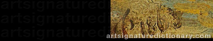 Authentic signature by Franz Xaver Von PAUSINGER on  artwork