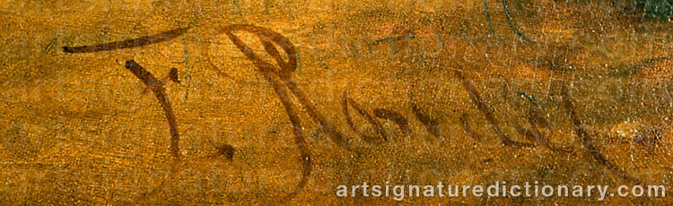 Authentic signature by Frederick Sr. RONDEL on Painting/Watercolour artwork