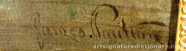 Authentic signature by James POULTON on Painting/Watercolour artwork