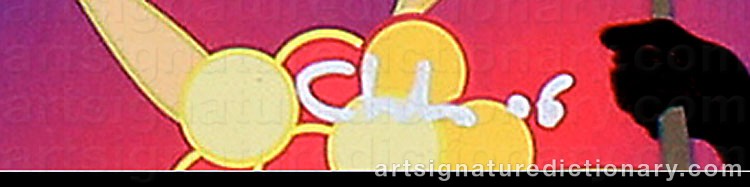 Authentic signature by Chiho AOSHIMA on  artwork