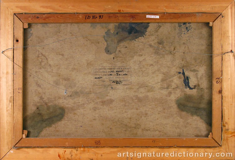 Close-up details showing Carl BRANDT signature forgery characteristics