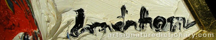 Close-up details showing Bengt LINDSTRÖM signature forgery characteristics