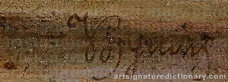 Authentic signature by Vojtech HYNAIS on Painting/Watercolour artwork