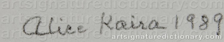 Signature by Alice KAIRA