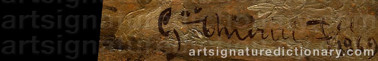 Authentic signature by Gaetano CHIERICI on  artwork