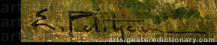 Authentic signature by Edmond Marie PETITJEAN on Painting/Watercolour artwork