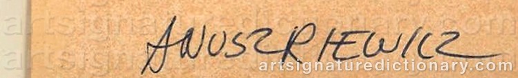 Authentic signature by Richard Joseph ANUSZKIEWICZ on Drawing/Graphic/Print artwork
