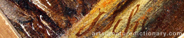 Authentic signature by Joseph SCHEX on  artwork