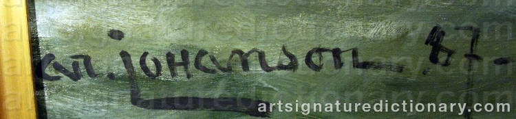 Signature by Arvid JOHANSON