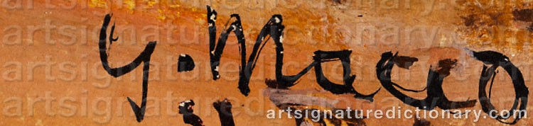 Authentic signature by Georg MACCO on  artwork
