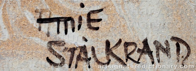 Authentic signature by Amie STÅLKRANTZ on artwork