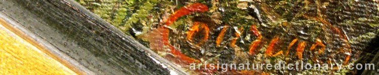 Authentic signature by Pelagia Petrowna COURIARDI on  artwork