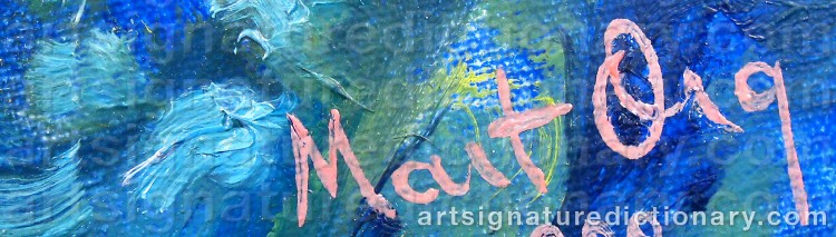 Authentic signature by Mart ORG on Painting/Watercolour artwork