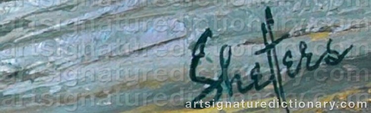 Authentic signature by Peter Winthrop SHEFFERS on  artwork