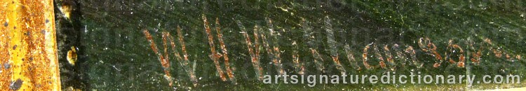 Authentic signature by William Henry ‘Harry’ WILLIAMSON on Painting/Watercolour artwork