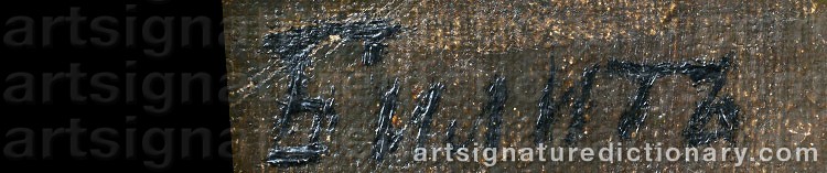 Authentic signature by Yakov, Yacob, Jacob BILIT on  artwork