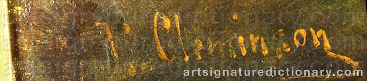 Authentic signature by Robert CLEMINSON on Painting/Watercolour artwork