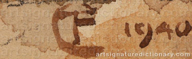Authentic signature by Frank Tolles CHAMBERLIN on Painting/Watercolour artwork