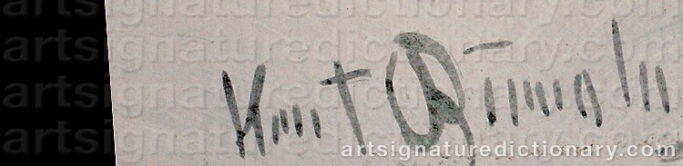 Authentic signature by Knut RUMOHR on artwork