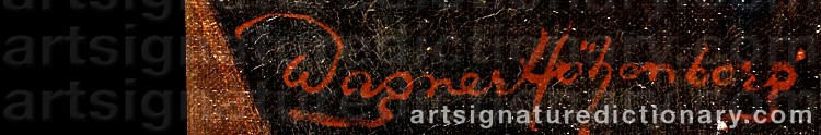Authentic signature by Josef WAGNER-HÖHENBERG on artwork
