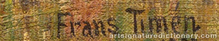 Signature by Frans TIMÉN