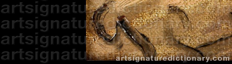 Authentic signature by Godfred CHRISTENSEN on artwork