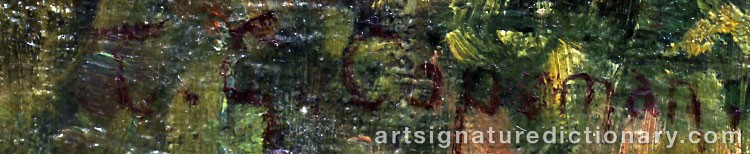 Authentic signature by Constance Gertrude COPEMAN on  artwork