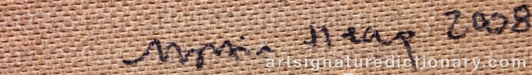 Authentic signature by Martin HEAP on  artwork