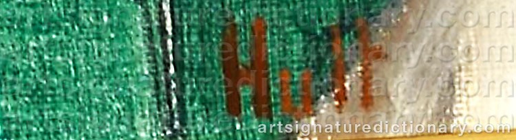 Authentic signature by Torsten HULT on Painting/Watercolour artwork