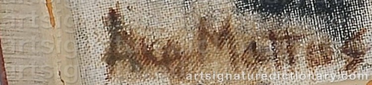 Authentic signature by Åke MATTAS on Painting/Watercolour artwork