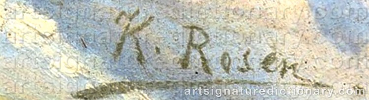 Signature by Karl Ioganovich ROSEN