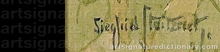 Authentic signature by Siegfried STOITZNER on  artwork