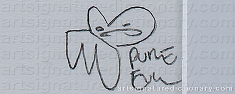 Authentic signature by PURE EVIL on Drawing/Graphic/Print artwork