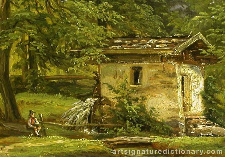 Close-up details showing Johan Christian DAHL signature forgery characteristics