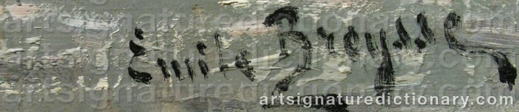 Authentic signature by Emile BREYSSE on artwork