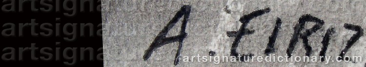 Authentic signature by Antonia EIRIZ on  artwork