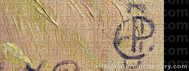 Authentic signature by Emile Joseph PATOUX on artwork