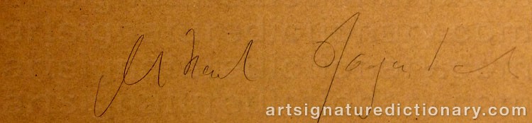 Authentic signature by Mikael FAGERLUND on artwork