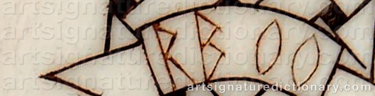 Authentic signature by Rolf (Sami Artist) BACKLUND on Other artwork