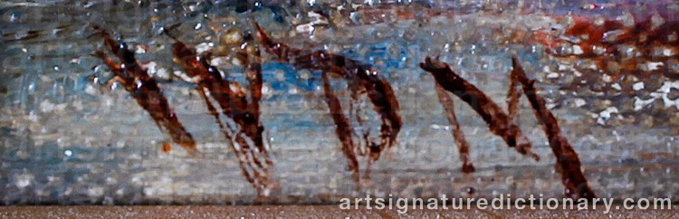 Authentic signature by William Darling MCKAY on  artwork